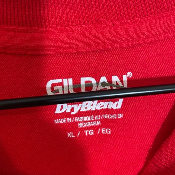 Gildan DryBlend Drink Up Shirt Sleeve Tee T-Shirt Red Mens Size XL Like New - Picture 6 of 7